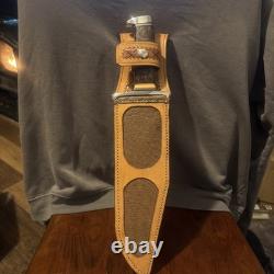 Couteau de camping fait main Charles Clifton 15 étui sur mesure