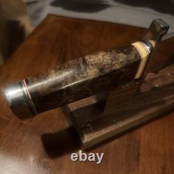 Couteau de camping fait main Charles Clifton 15 étui sur mesure