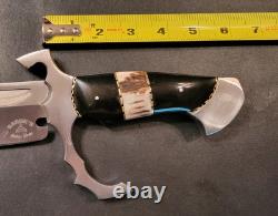 Couteau de chasse Bowie Badass Blades personnalisé 18.0 en acier D2 avec manche en corne - BA730