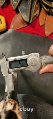 Couteau de chasse Bowie Badass Blades personnalisé 18.0 en acier D2 avec manche en corne - BA730