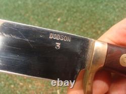 Couteau de chasse Bowie fixe DODSON #3 vintage sur mesure fait à la main aux États-Unis