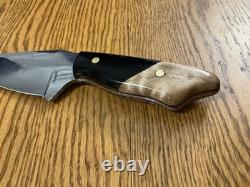 Couteau de chasse / EDC personnalisé fait main lame en acier forgé 5160