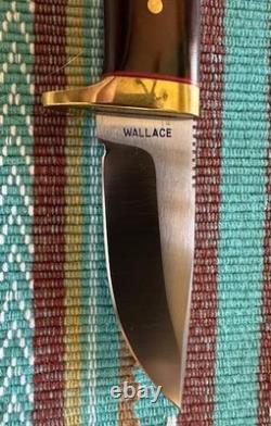 Couteau de chasse Wallace Custom Knives avec étui