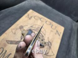 Couteau de tir en croix fait main par Mark Mccoun USA Coyote G10