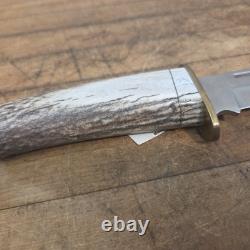 Couteau fixe à lame avec manche en bois de cerf Knightedge