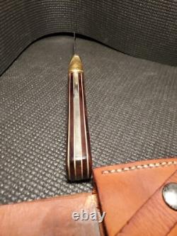 Couteau fixe large forgé sur mesure par LB (Larry Arnold). LOURD
