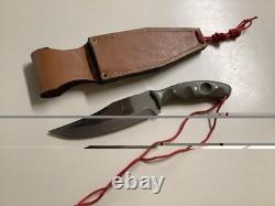 Couteau fixe sur mesure David Fabricius Death Valley USA avec étui personnalisé