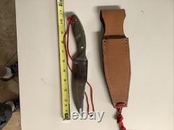 Couteau fixe sur mesure David Fabricius Death Valley USA avec étui personnalisé