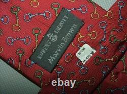 Cravate Robert Talbott pour homme 100% soie fabriquée aux États-Unis cousue à la main rouge