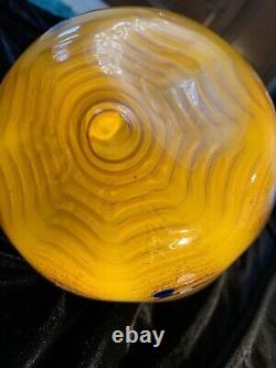 Dale Chihuly Glass Original Signé Cinnamon Macchia Glass 2001