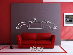Décoration murale à domicile 3D Affiche de voiture en acrylique métallique USA Silhouette 356 A 1600