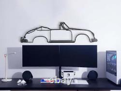 Décoration murale à domicile 3D Affiche de voiture en acrylique métallique USA Silhouette 356 A 1600