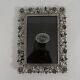 Elias Fine Pewter & Cadre Photo En Argent Sterling (1997) Treillis Orné En Filigrane De Rose