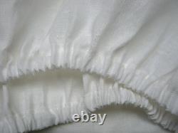 Ensemble de draps en lin blanc ou beige naturel d'avoine pur et biologique de taille américaine