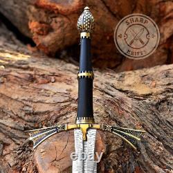 Épée Sombre Sœur, Épée de Game of Thrones, Épée en Acier de Damas avec Fourreau
