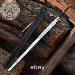 Épée Sombre Sœur, Épée de Game of Thrones, Épée en Acier de Damas avec Fourreau