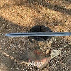 Épée viking tactique en acier au carbone fait main, épée de chasse, camping