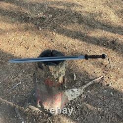 Épée viking tactique en acier au carbone fait main, épée de chasse, camping