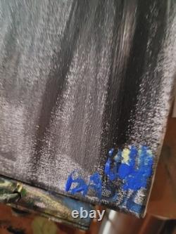 Esprit de Bison Blanc 16x20 Art Animalier Symbolique Expressionnisme Abstrait Vibrant