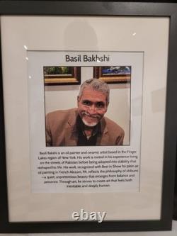 Esprit de Bison Blanc 16x20 Art Animalier Symbolique Expressionnisme Abstrait Vibrant