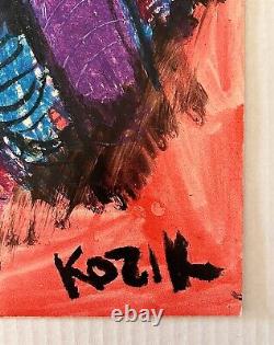 FRANK KOZIK - Peinture ORIGINALE Signée Unique en son genre : LEURRES ROUGES