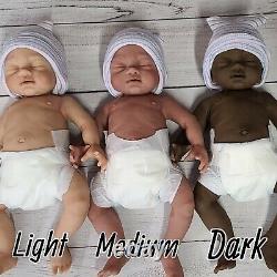 Fabriqué Aux Etats-unis 7 Micro Preemie Full Body Silicone Baby Boy Doll Jackson