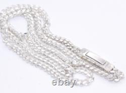 Fait main aux États-Unis Chaîne de curb Miami Cuban en argent sterling solide 925 de 4,10 mm de large