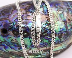 Fait main aux États-Unis Chaîne de curb Miami Cuban en argent sterling solide 925 de 4,10 mm de large