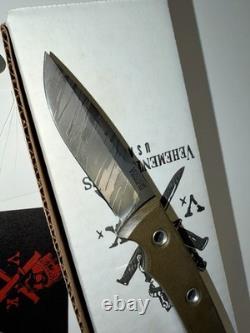 Foreman Véhement Satin Tigerlypse CPM 154 OD Micarta Liner Noirs