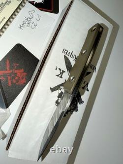 Foreman Véhement Satin Tigerlypse CPM 154 OD Micarta Liner Noirs