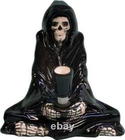 Grim Reaper Skull Water Hookah Bong Tuyau De Tabac En Céramique En Verre 1820 Fabriqué Aux États-unis