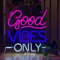 Hand Craft Led Neon Sign'good Vibes Only' Super Bright 12vdc Fabriqué Aux États-unis 24x24