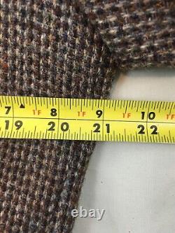 Harris Tweed Hand Woven Ecosse Hommes 40 Brown États-unis Fait 2 Bouton Blazer Veste