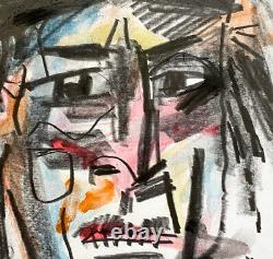 Homme amérindien avec boucle d'oreille II ART ORIGINAL Dessin Crayon Aquarelle