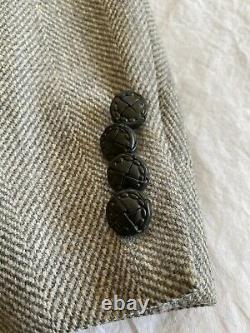 Hommes Lanvin Paris 43l Blazer Style Tweed Veste Sport Manteau Main Fait Nous Un Gris