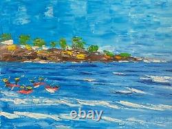 La Jolla Cove Peintures À L'huile De Paysage Marin Sur Toile Étirée Peintures Sur Toile Art