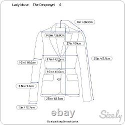 Lady Muse Hand Made Taylored Veste Brockade Long Los Angeles Made In USA Taille 6