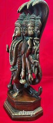 Laiton Métal Fabrication À La Main Lord Vishnu / Krishna Avatars États-unis Vendeur Expédition Rapide