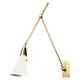 Lampe Murale Réglable Magari En Bronze, Blanc Et Laiton Par Exoticshandicrafts