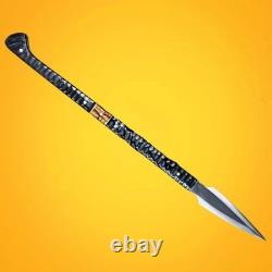 Lance viking traditionnelle en acier carbone faite sur mesure avec poignée en Micarta
