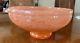 Lewis Olson Blown Art Glass Orange Bowl 2007 Made In Usa -signé