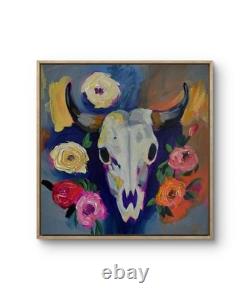 MONA VIVAR Peinture Originale Abstraite Expressionniste sur Toile Bosse de Vache 12x12