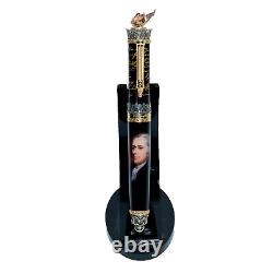 MONTEGRAPPA ALEXANDER HAMILTON RÉSINE NOIRE LE ROLLERBALL (ISHXNRSC) NEUF AVEC BOÎTE