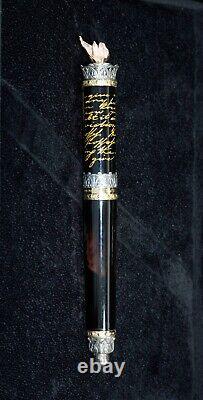MONTEGRAPPA ALEXANDER HAMILTON RÉSINE NOIRE LE ROLLERBALL (ISHXNRSC) NEUF AVEC BOÎTE