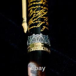MONTEGRAPPA ALEXANDER HAMILTON RÉSINE NOIRE LE ROLLERBALL (ISHXNRSC) NEUF AVEC BOÎTE