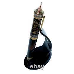 MONTEGRAPPA ALEXANDER HAMILTON RÉSINE NOIRE LE ROLLERBALL (ISHXNRSC) NEUF AVEC BOÎTE
