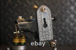 Machine à tatouage artisanale à bobine simple 14 enroulements RCA Noir Argent Laiton