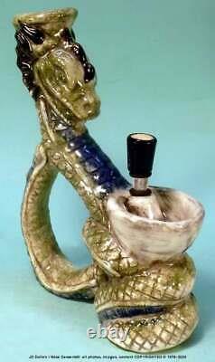 Magic Fantasy Dragon Skull Céramique Rumph Water Hookah Bong Tobacco Pipe 1875 USA