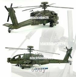 Modèle d'hélicoptère de combat Apache 1978 USA en étain fait main en étain, réplique métallique de décoration