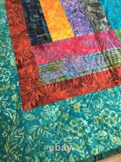 Nouveau Quilt Fait Main aux États-Unis 68x55 en Coton Fait Main